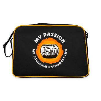 Passionné d’aquariophilie, ma passion, mon aquascaping - Sac Retro - noir/or - Dos