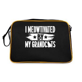 Cadeaux de grand-mère chat - Sac Retro - noir/or - Dos