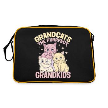 Cadeaux de grand-mère chat - Sac Retro - noir/or - Dos