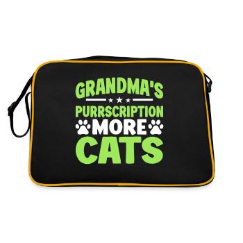 Cadeaux de grand-mère chat - Sac Retro - noir/or - Dos
