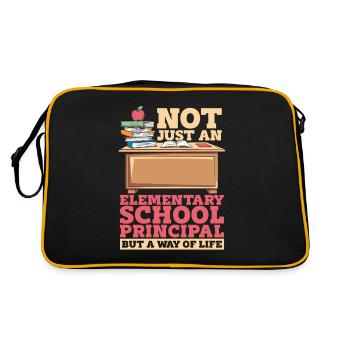 Primary school principal - Retro Bag - black/gold - Back