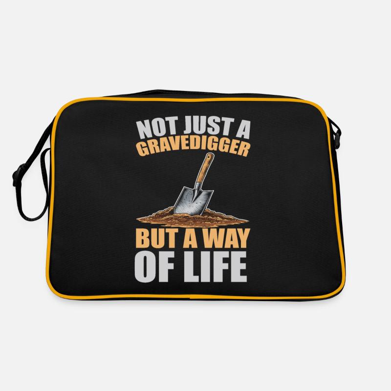 Gravedigger Funeral Assistant Retro Bag