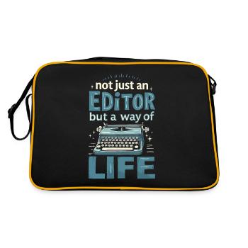 Editor - Retro Bag - black/gold - Back