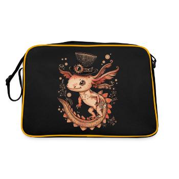 Steampunk Axolotl - Sac Retro - noir/or - Dos