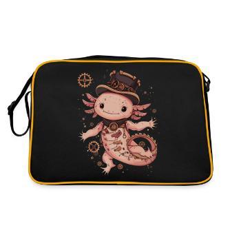 Steampunk Axolotl - Sac Retro - noir/or - Dos