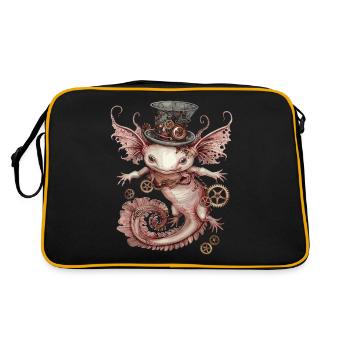 Steampunk Axolotl - Sac Retro - noir/or - Dos