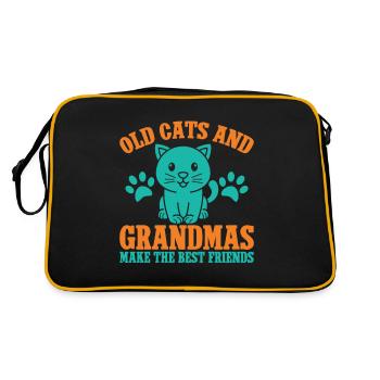 Cadeaux de grand-mère chat - Sac Retro - noir/or - Dos