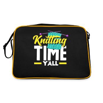 Le temps du tricot pour tous les passionnés de tricot - Sac Retro - noir/or - Dos