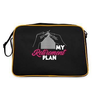 Tricoter mon plan de retraite - Sac Retro - noir/or - Dos