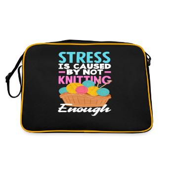 Le stress survient sans tricoter - Sac Retro - noir/or - Dos