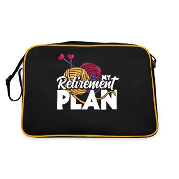 Tricoter mon plan de retraite - Sac Retro - noir/or - Dos