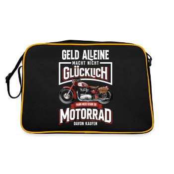 Moto Motard Drôle Motard Cadeaux - Sac Retro - noir/or - Dos