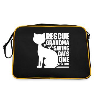 Cadeaux de grand-mère chat - Sac Retro - noir/or - Dos