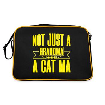 Cadeaux de grand-mère chat - Sac Retro - noir/or - Dos
