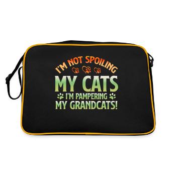 Cadeaux de grand-mère chat - Sac Retro - noir/or - Dos