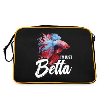 Je ne suis qu’un poisson betta - Sac Retro - noir/or - Dos