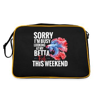 Sorry, I'm with it this weekend - Retro Bag - black/gold - Back