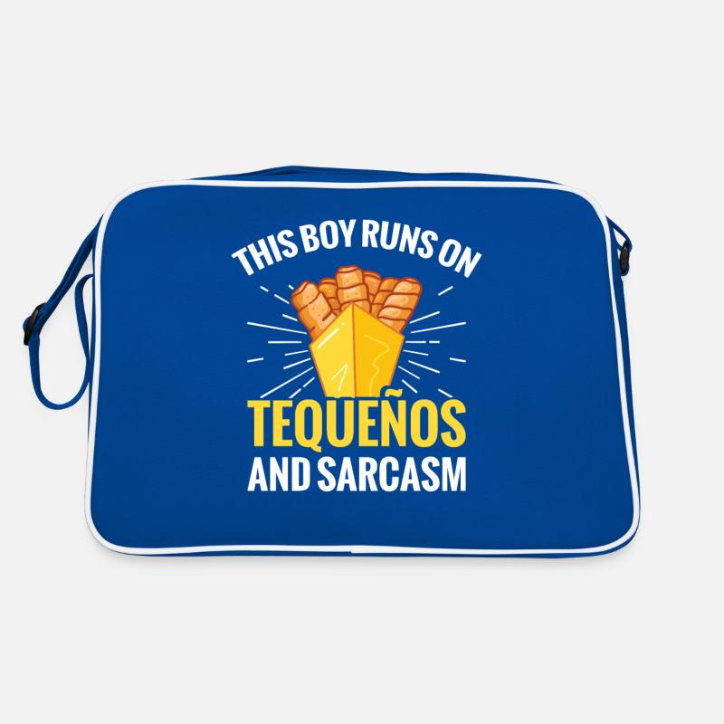 Dieser Junge Läuft Auf Tequeños Und Sarkasmus Retro Tasche
