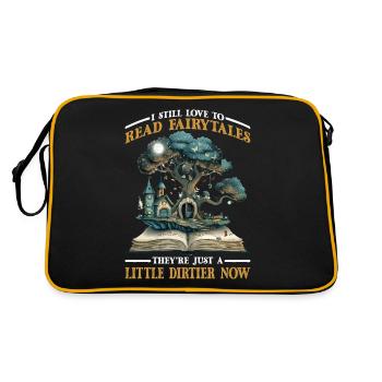 I Love Fairytales Just A Little Dirtier Now 2 - Retro Tasche - Schwarz/Gold - Hinten