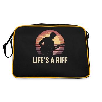 Guitar player Silhouette Life's A Riff - Retro Bag - black/gold - Back