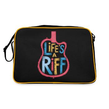 Guitar Player: Life's A Riff - Retro Bag - black/gold - Back