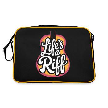 Guitar Player: Life's A Riff - Retro Bag - black/gold - Back