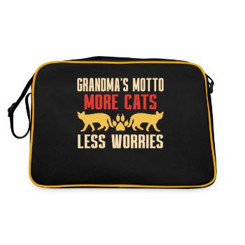 Cadeaux de grand-mère chat - Sac Retro - noir/or - Dos