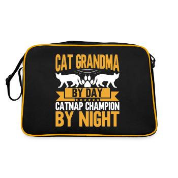 Cadeaux de grand-mère chat - Sac Retro - noir/or - Dos
