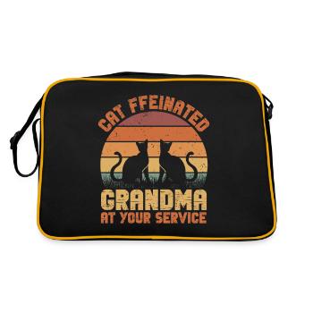 Cadeaux de grand-mère chat - Sac Retro - noir/or - Dos