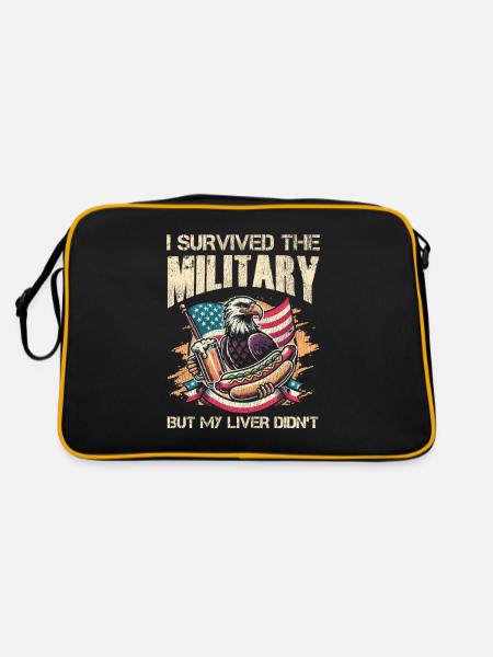 Veteran Medicated Dysfunctional - Retro Tasche - Schwarz/Gold - Hinten