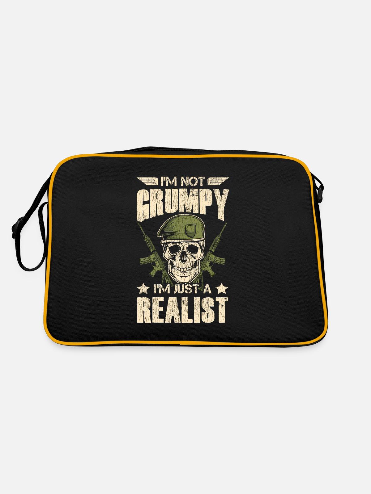 Veteran Medicated Dysfunctional - Retro Bag - black/gold - Back