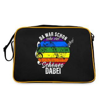 Beaucoup de belles choses avec : chef de chœur, professeur de musique - Sac Retro - noir/or - Dos