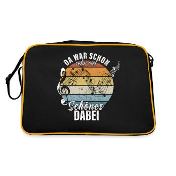 Beaucoup de belles choses avec : chef de chœur, professeur de musique - Sac Retro - noir/or - Dos