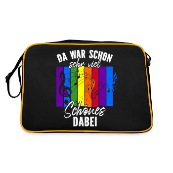 Beaucoup de belles choses avec : chef de chœur, professeur de musique - Sac Retro - noir/or - Dos