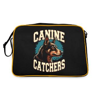 Hundefänger Team - Retro Tasche - Schwarz/Gold - Hinten