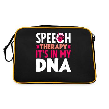 Speech therapy It's in my genes - Retro Bag - black/gold - Back