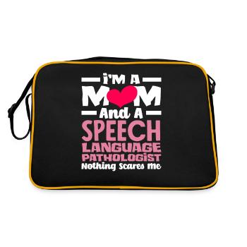 Maman et orthophoniste Rien ne me choque - Sac Retro - noir/or - Dos
