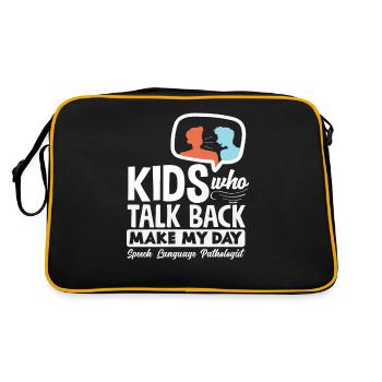 Speech Therapist Kids Who Talk Back - Retro Bag - black/gold - Back