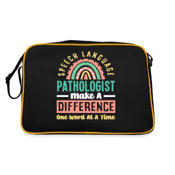 Speech therapist Make a difference - Retro Bag - black/gold - Back