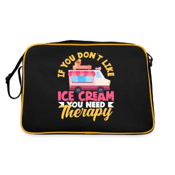 Thérapie des amateurs de crème glacée Fun - Sac Retro - noir/or - Dos