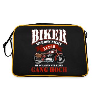 Moto Motard Drôle Motard Cadeaux - Sac Retro - noir/or - Dos