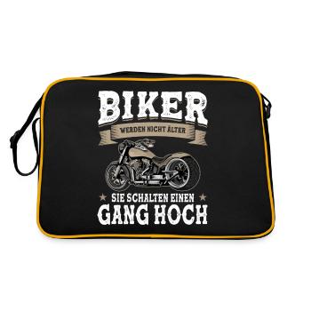 Moto Motard Drôle Motard Cadeaux - Sac Retro - noir/or - Dos