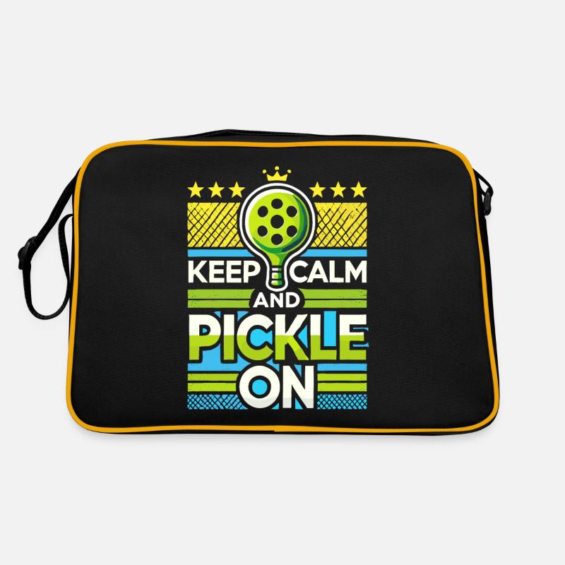 Ruhig bleiben und weitergurken Retro Tasche