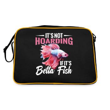 It is not hoarding if it is betta-fish. - Retro Bag - black/gold - Back