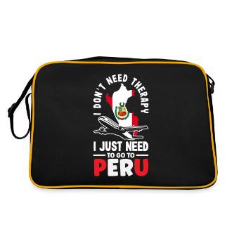 Pérou Cadeau péruvien - Sac Retro - noir/or - Dos