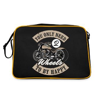 Moto Vous n’avez besoin que de deux roues - Sac Retro - noir/or - Dos