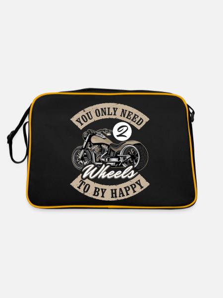 Moto Vous n’avez besoin que de deux roues - Sac Retro - noir/or - Dos