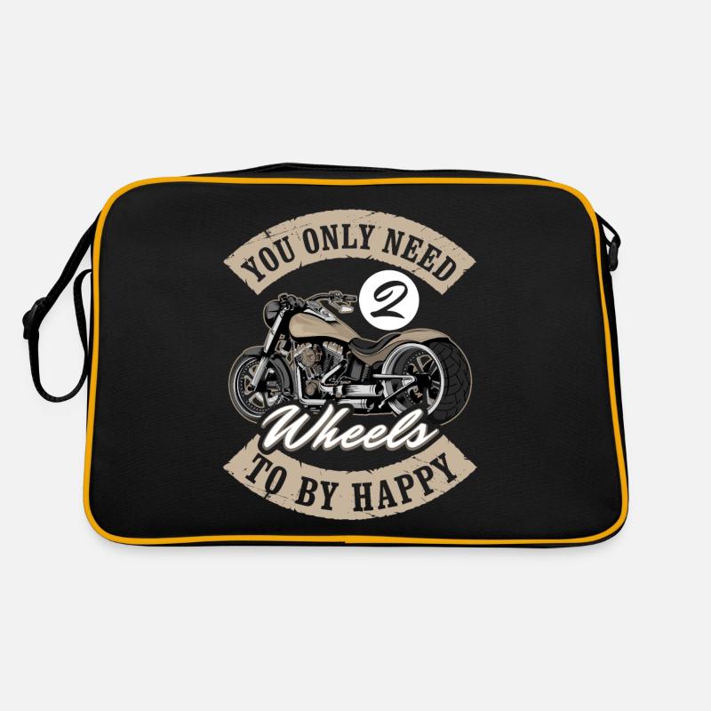 Motorrad Motorradfahrer You Only Need Two Wheels Retro Tasche