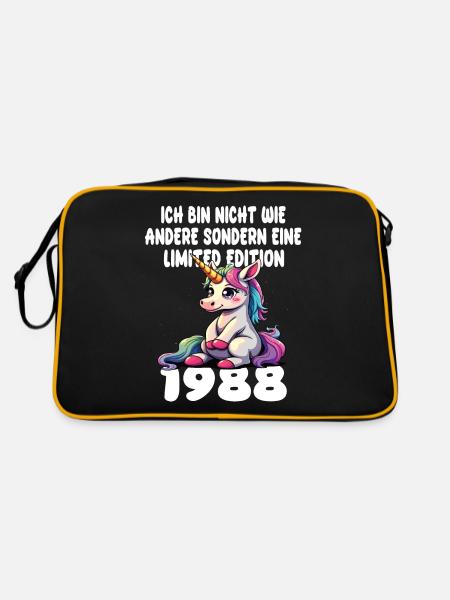 Edition Limitée 1988 Anniversaire Né 1988 - Sac Retro - noir/or - Dos