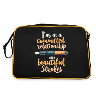Calligraphie - Sac Retro - noir/or - Dos
